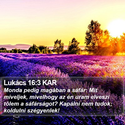 Lukács 16:3 KAR Bible Verse Image