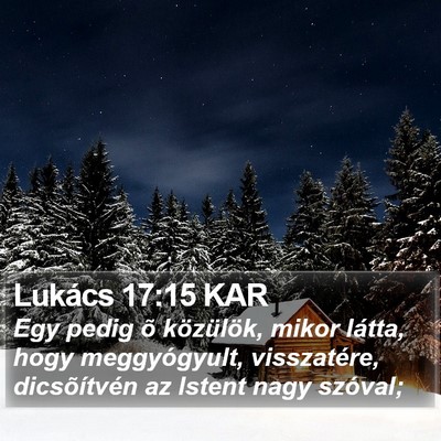 Lukács 17:15 KAR Bible Verse Image