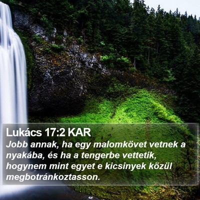 Lukács 17:2 KAR Bible Verse Image