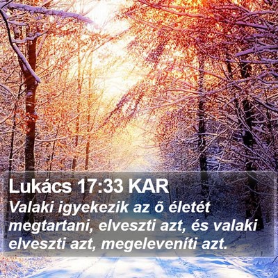 Lukács 17:33 KAR Bible Verse Image