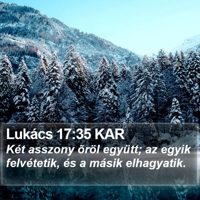 Lukács 17:35 KAR Bible Verse Image