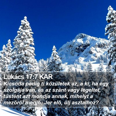 Lukács 17:7 KAR Bible Verse Image