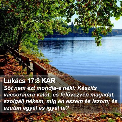 Lukács 17:8 KAR Bible Verse Image