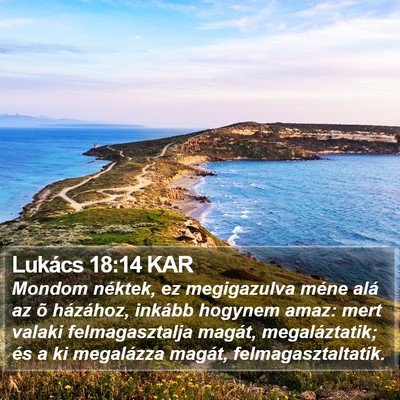 Lukács 18:14 KAR Bible Verse Image