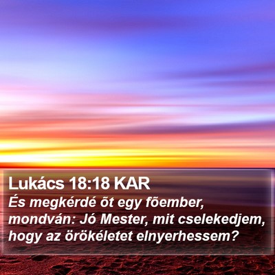Lukács 18:18 KAR Bible Verse Image