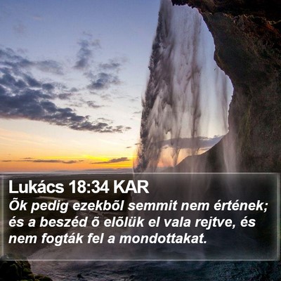 Lukács 18:34 KAR Bible Verse Image