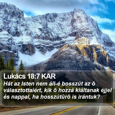 Lukács 18:7 KAR Bible Verse Image