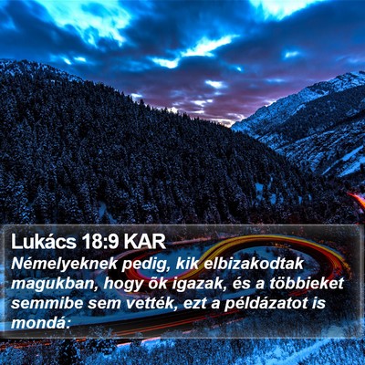 Lukács 18:9 KAR Bible Verse Image