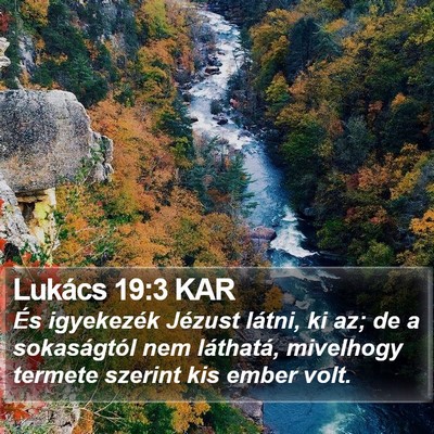 Lukács 19:3 KAR Bible Verse Image