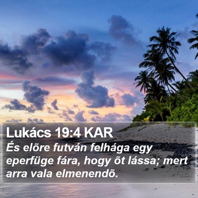 Lukács 19:4 KAR Bible Verse Image