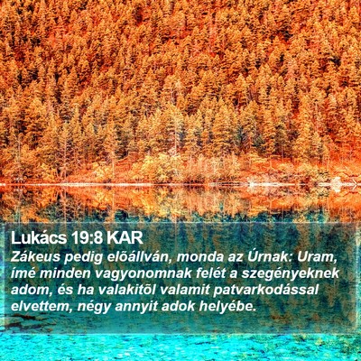 Lukács 19:8 KAR Bible Verse Image