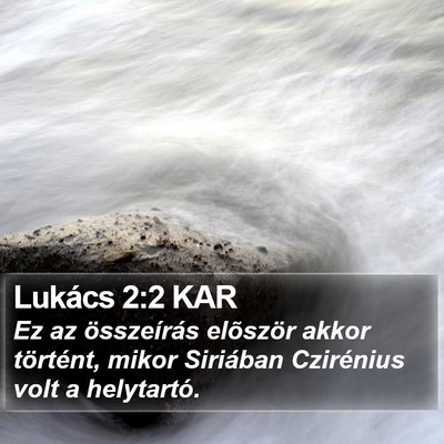 Lukács 2:2 KAR Bible Verse Image