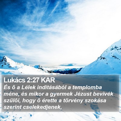 Lukács 2:27 KAR Bible Verse Image