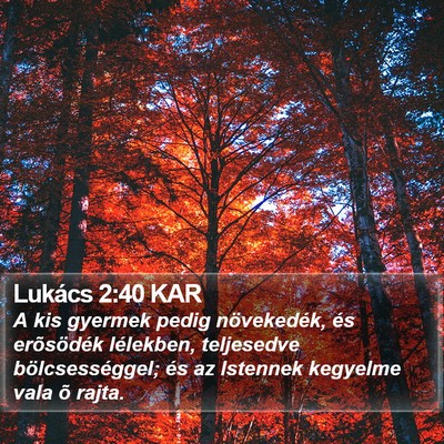 Lukács 2:40 KAR Bible Verse Image