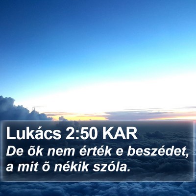 Lukács 2:50 KAR Bible Verse Image