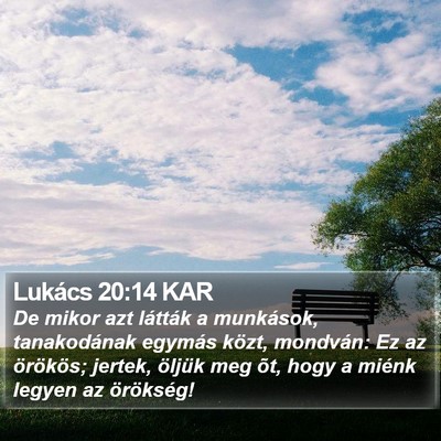 Lukács 20:14 KAR Bible Verse Image