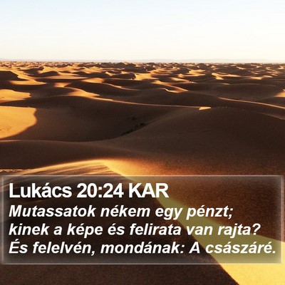 Lukács 20:24 KAR Bible Verse Image