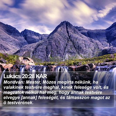 Lukács 20:28 KAR Bible Verse Image