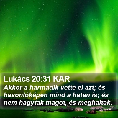 Lukács 20:31 KAR Bible Verse Image
