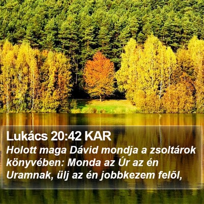 Lukács 20:42 KAR Bible Verse Image