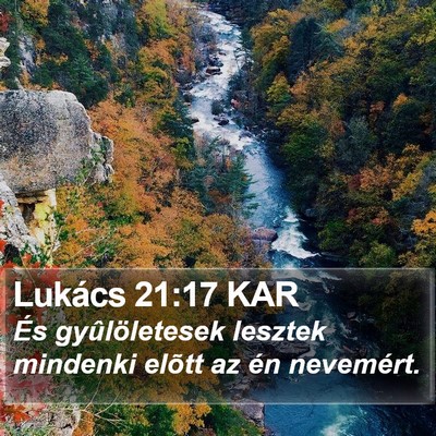 Lukács 21:17 KAR Bible Verse Image