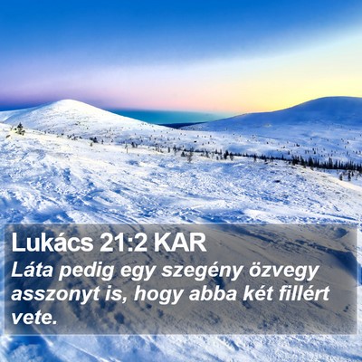 Lukács 21:2 KAR Bible Verse Image