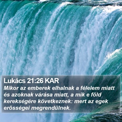 Lukács 21:26 KAR Bible Verse Image