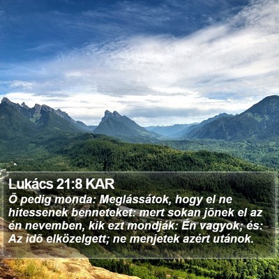 Lukács 21:8 KAR Bible Verse Image