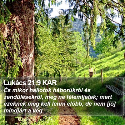 Lukács 21:9 KAR Bible Verse Image