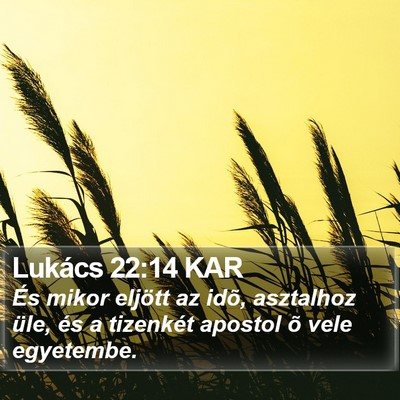 Lukács 22:14 KAR Bible Verse Image