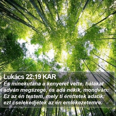 Lukács 22:19 KAR Bible Verse Image