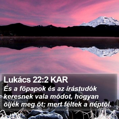 Lukács 22:2 KAR Bible Verse Image