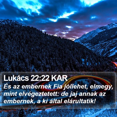 Lukács 22:22 KAR Bible Verse Image