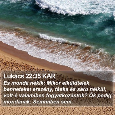 Lukács 22:35 KAR Bible Verse Image