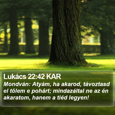 Lukács 22:42 KAR Bible Verse Image