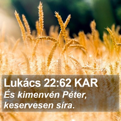 Lukács 22:62 KAR Bible Verse Image