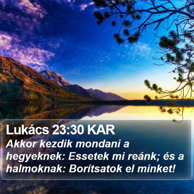 Lukács 23:30 KAR Bible Verse Image