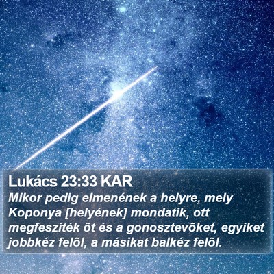 Lukács 23:33 KAR Bible Verse Image