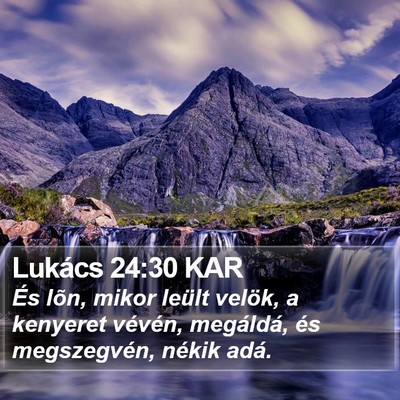 Lukács 24:30 KAR Bible Verse Image
