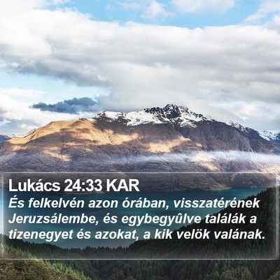 Lukács 24:33 KAR Bible Verse Image