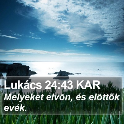 Lukács 24:43 KAR Bible Verse Image