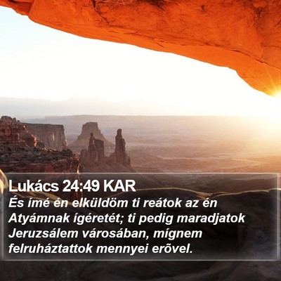 Lukács 24:49 KAR Bible Verse Image