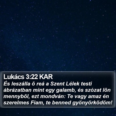 Lukács 3:22 KAR Bible Verse Image
