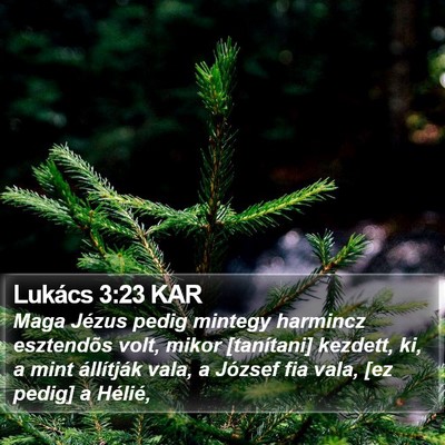 Lukács 3:23 KAR Bible Verse Image