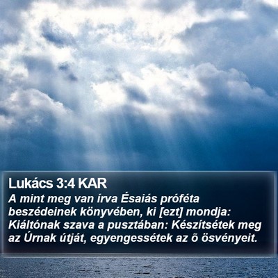 Lukács 3:4 KAR Bible Verse Image