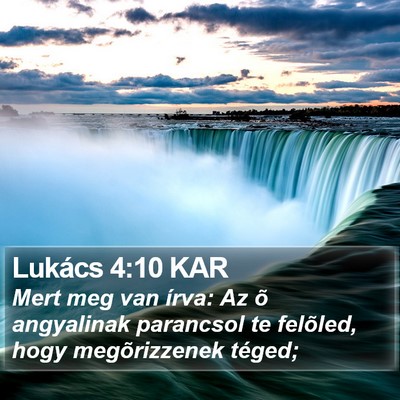 Lukács 4:10 KAR Bible Verse Image