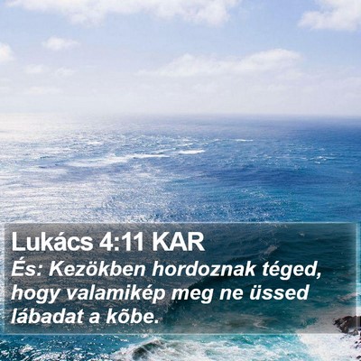 Lukács 4:11 KAR Bible Verse Image