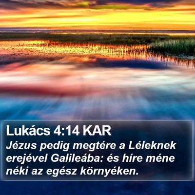 Lukács 4:14 KAR Bible Verse Image