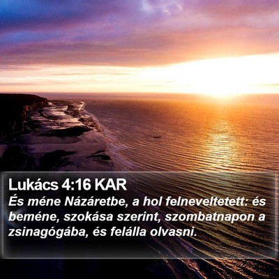 Lukács 4:16 KAR Bible Verse Image