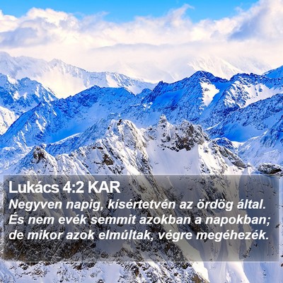 Lukács 4:2 KAR Bible Verse Image